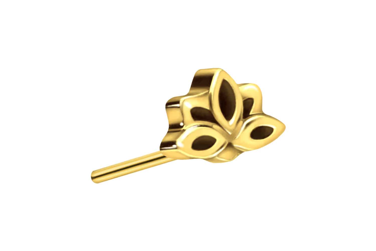 Titan Aufsatz mit Push Pin LOTUSBLÜTE von Piercingline